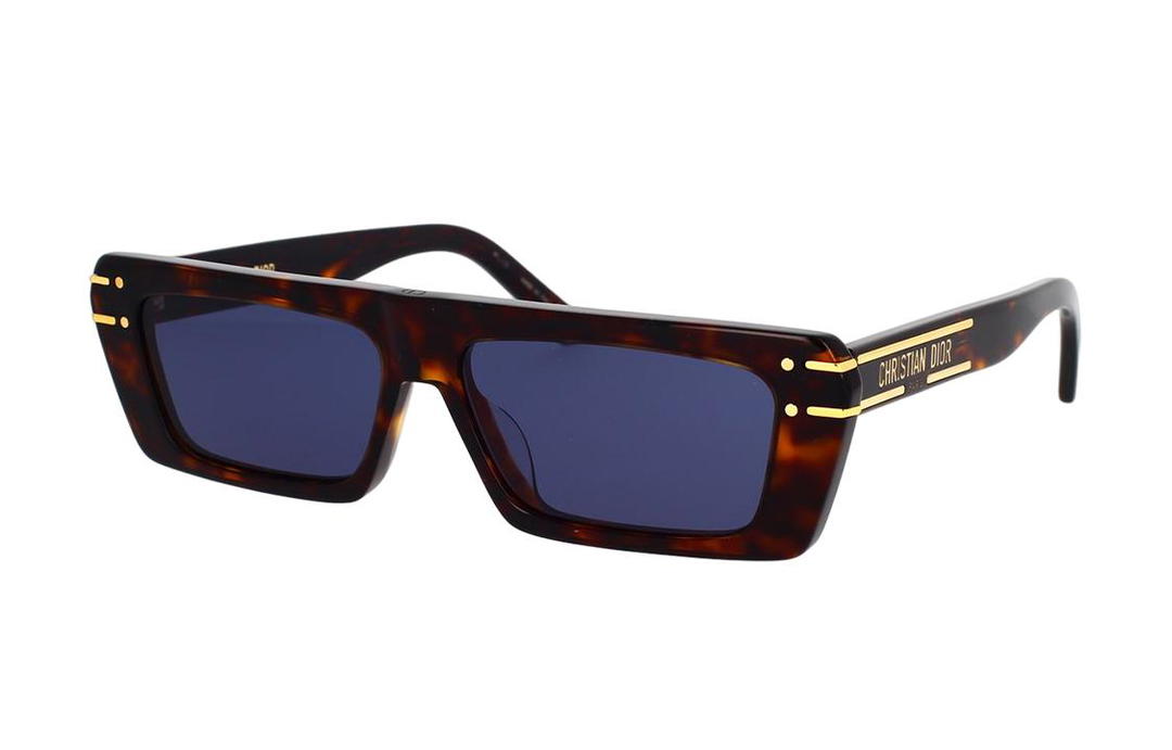 Dior Dior Irregular Shape Sunglasses Unisex Brown