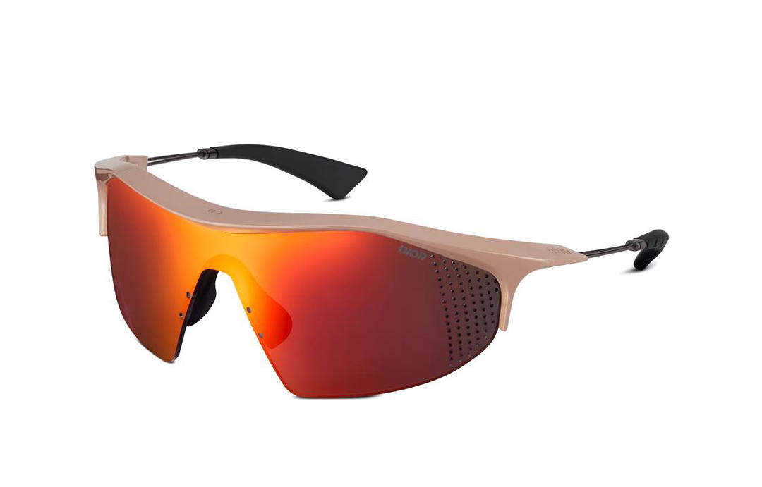 Dior Dior Rubber Irregular Shape Sunglasses Men's Nude
