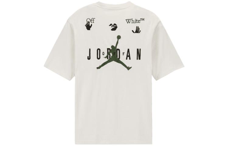 Jordan OFF WHITE X Jordan Logo Embroidered T shirt Sail