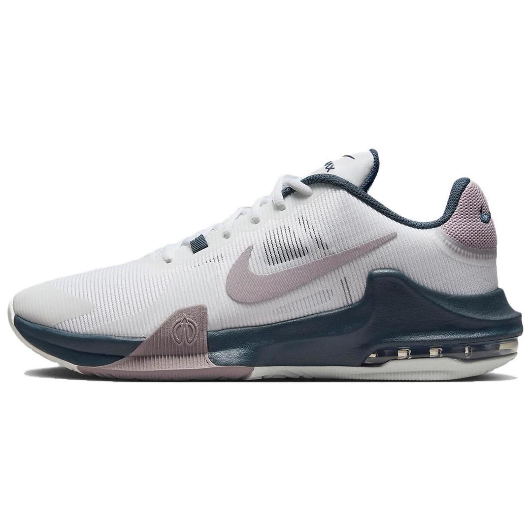 Nike Nike Air Max Impact 4 Lightweight Low Top Basketball Shoes Men's White Purple