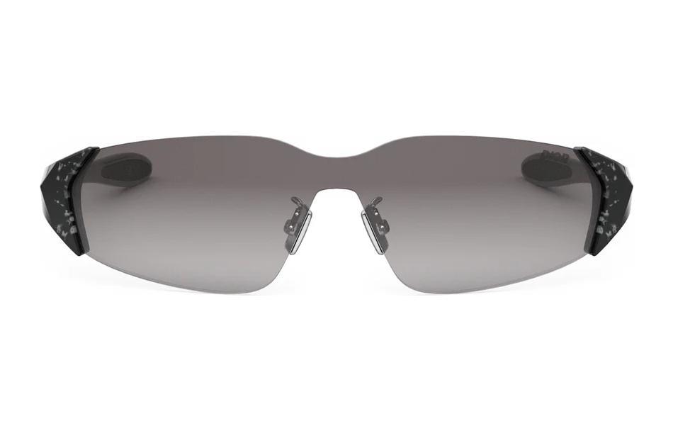Dior Dior Irregular Shape Sunglasses Men's Black