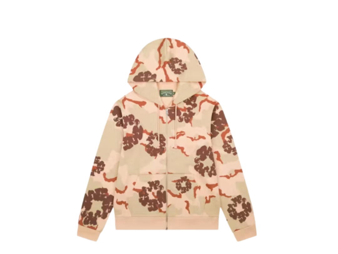Denim Tears Denim Tears Camo Cotton Wreath Zip Hoodie Tan