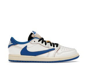 Buy Jordan 1 Retro Low OG SP Fragment x Travis Scott Sail Military Blue (PS) at Sasom – Authentic and Ready to Ship