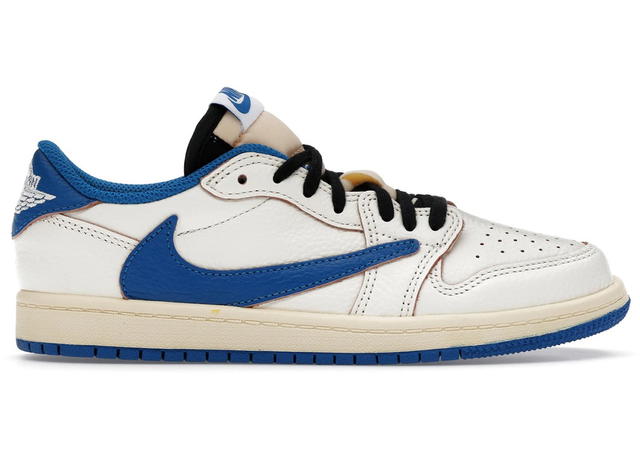 Jordan Jordan 1 Retro Low OG SP Fragment x Travis Scott Sail Military Blue (PS) - view 1