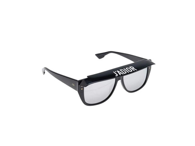 Dior Dior Club 2 J'adior Visor Sunglasses In Black Acetate With Grey Lenses - view 2