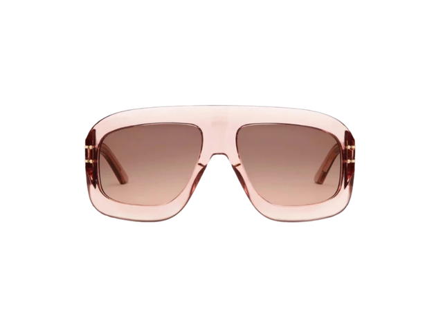 Dior Dior DiorSignature Sunglasses In Transparent Pink Frame With Brown Pink Lenses - view 1