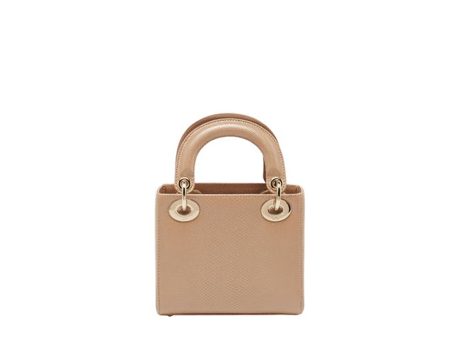 Dior Dior Mini Lady Dior Tote In Lizard Embossed Patent Leather With Gold Hardware - view 2