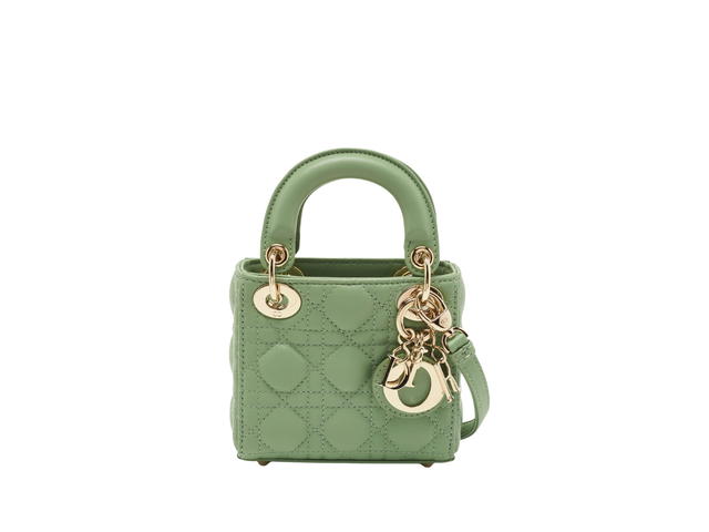 Dior Dior Cannage Leather Micro Lady Bag Green - view 1