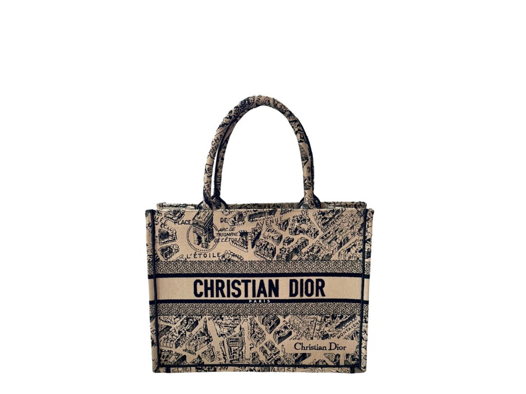 Dior Dior Medium Dior Book Tote Bag In Christian Dior Paris Signature Front