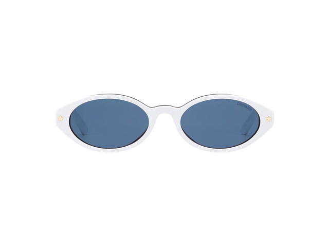 Dior Dior Pacific R1I In White Navy Blue And Red Oval Acetate Frame With Blue Lenses - view 2