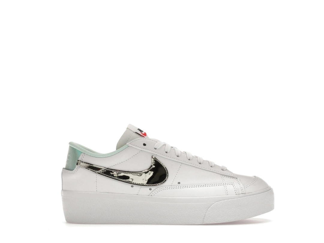 Nike Nike Blazer Low Platform White Black Mint Foam Iridescent (Women's)
