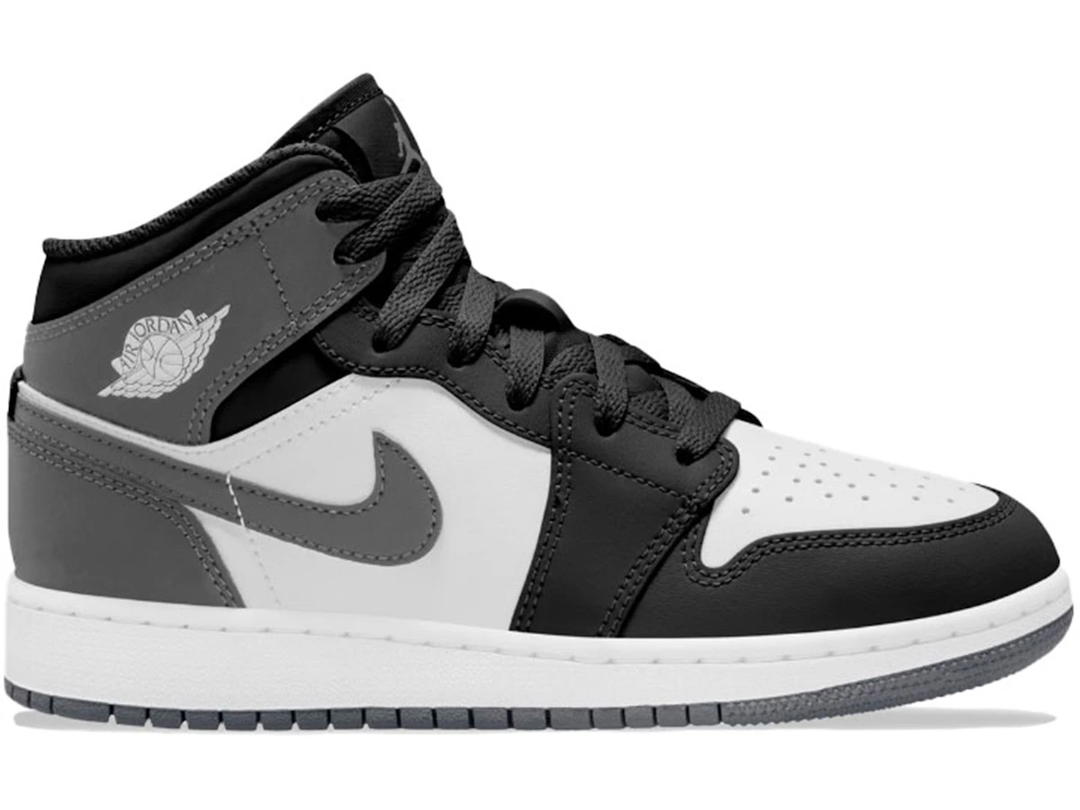 Jordan Jordan 1 Mid Black White Iron Grey (GS)