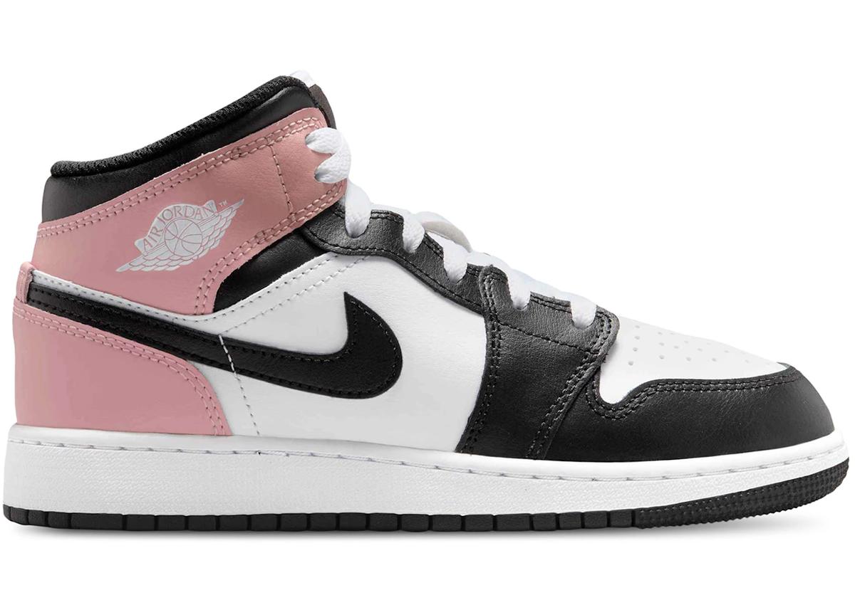 Jordan Jordan 1 Mid White Rust Pink Black (GS)
