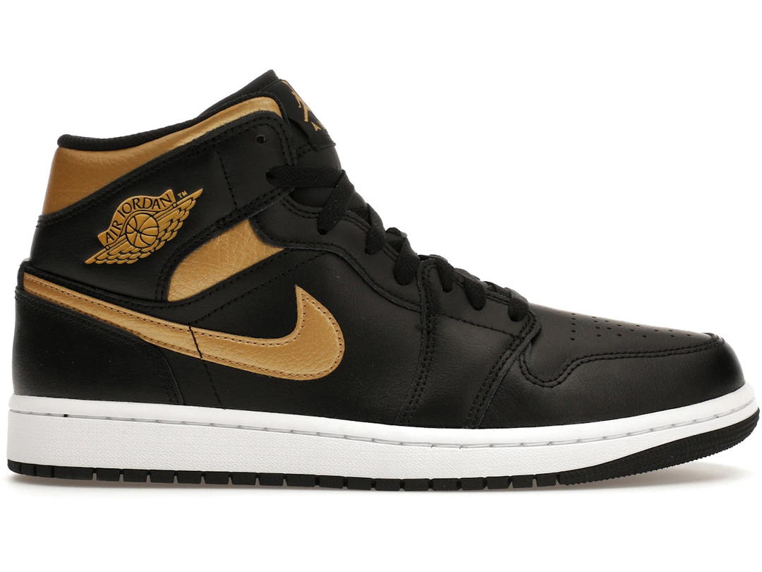 Jordan Jordan 1 Mid Black Metallic Gold
