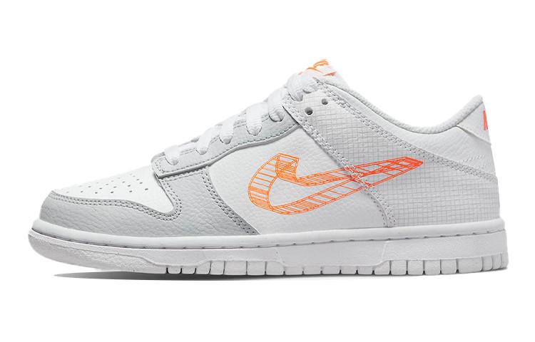 Nike Nike Dunk Low SE 3D Swoosh Pure Platinum Total Orange GS