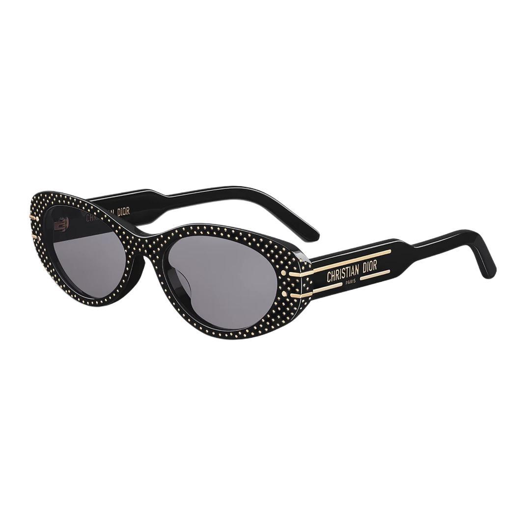 Dior Dior Acetate Oval Sunglasses Women's Black