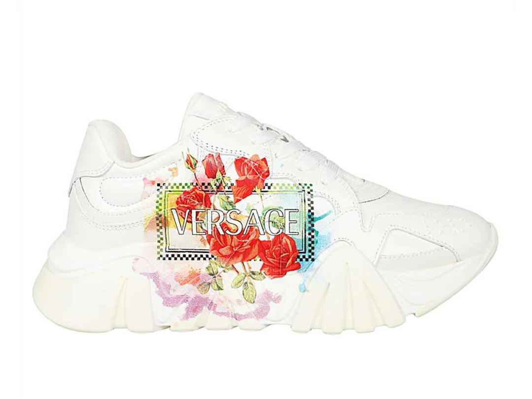 Versace Versace Squalo White Floral Embellished (Women's)