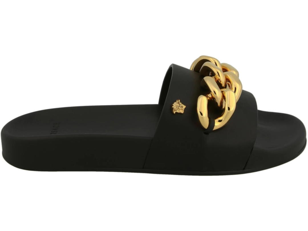 Versace Versace Chain Link Slides Black (Women's)