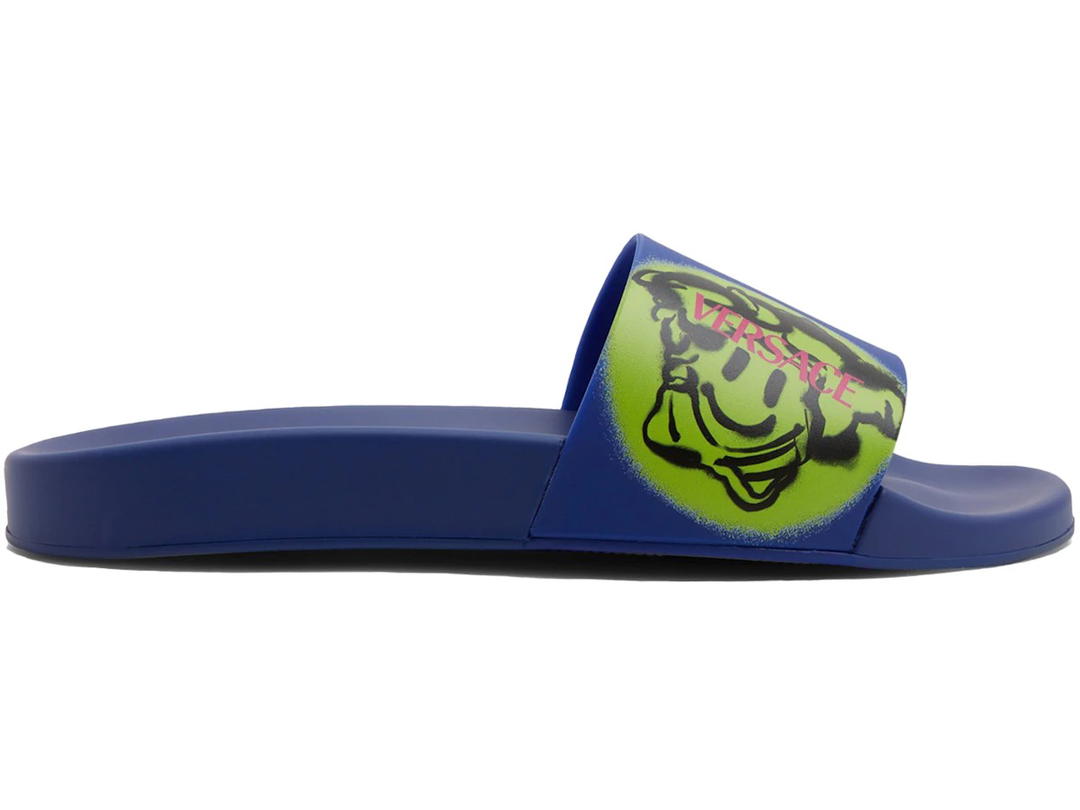 Versace Versace Medusa Smile Slide Blue