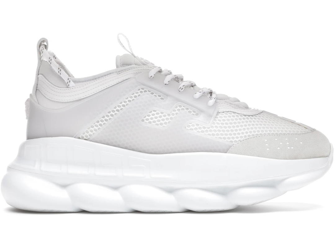 Versace Versace Chain Reaction White Mesh Rubber Suede