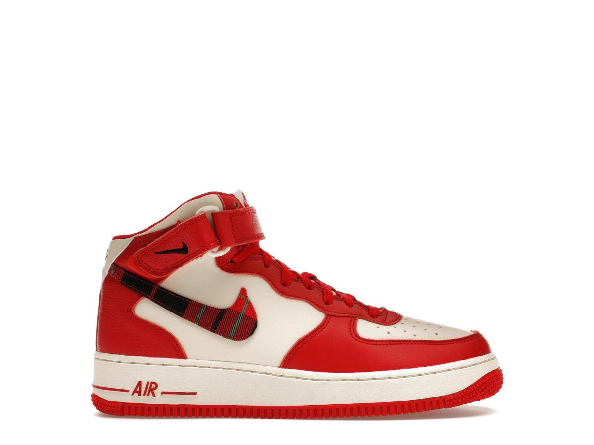 Nike Nike Air Force 1 Mid '07 LX Plaid Cream Red