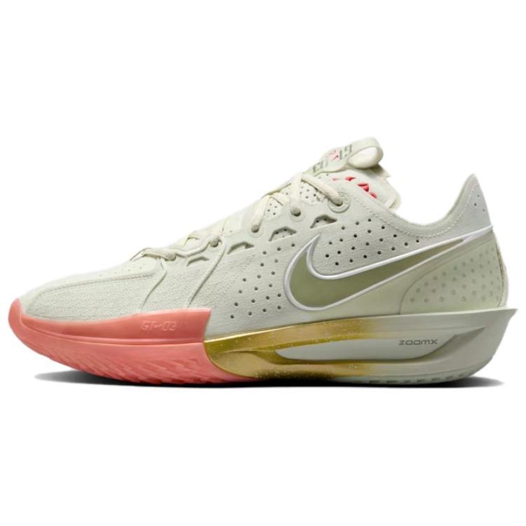 Nike Nike Air Zoom G.T. Cut 3 Anti Slip Wear Resistant Low Top Basketball Shoes Men's White