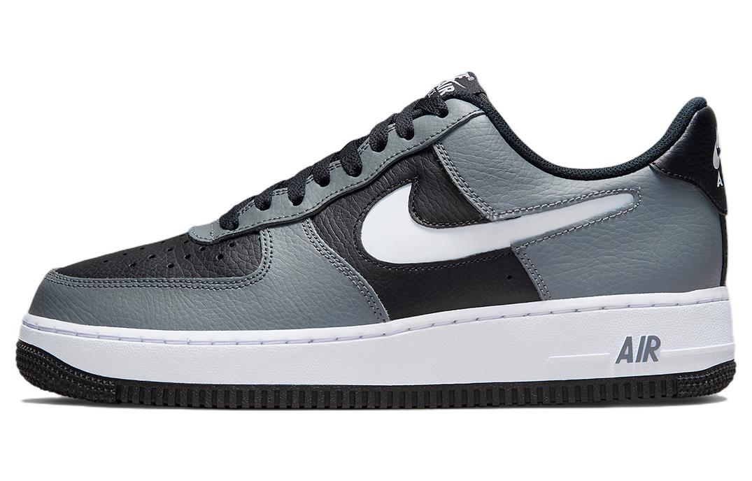 Nike Nike Air Force 1 Low Grey Black Cut Out Swoosh