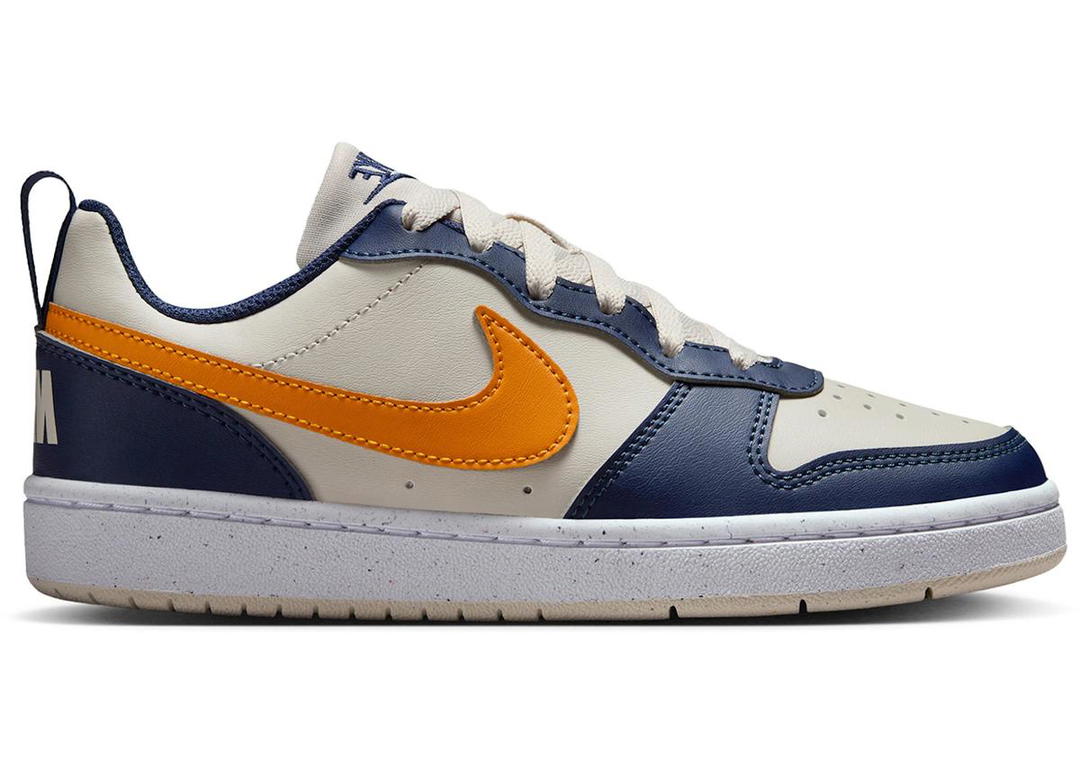 Nike Nike Court Borough Low Recraft Light Orewood Brown Midnight Navy White Orange Peel (GS)