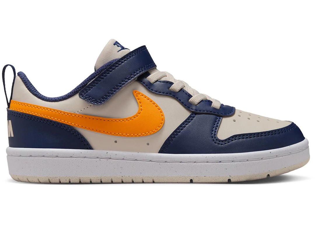 Nike Nike Court Borough Low Recraft Light Orewood Brown Midnight Navy White Orange Peel (PS)