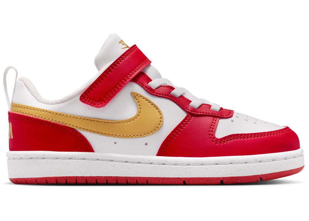 Nike Nike Court Borough Low Recraft White University Red Gold (PS)