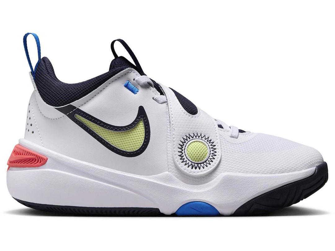Nike Nike Team Hustle D 11 White Bright Crimson Photo Blue Light Lemon Twist (GS)