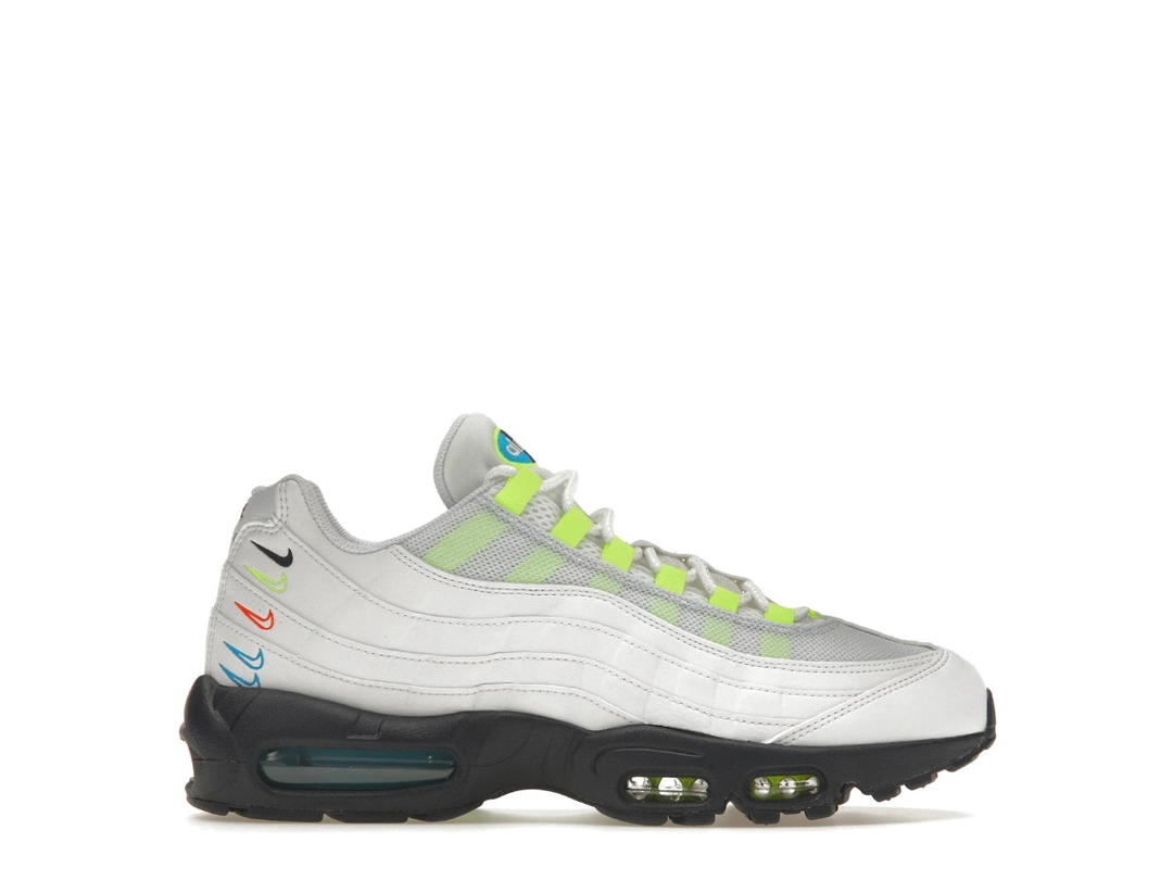 Nike Nike Air Max 95 White Volt Football Grey 3D Multi Swoosh