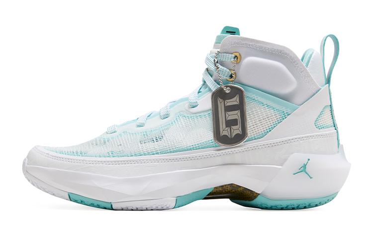Jordan Jordan 37 'GUO' High Top Basketball Shoes White Mint Blue Asian Version Teenagers