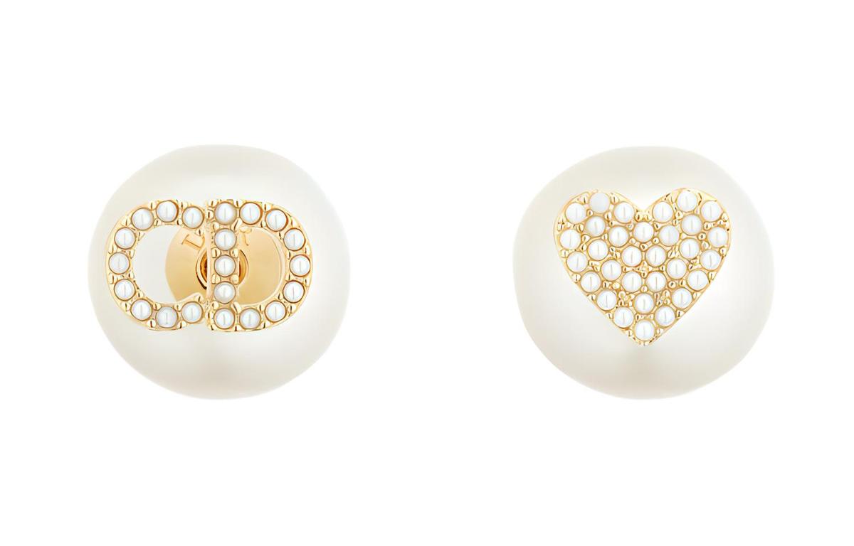 Dior Dior Earrings Women's Gold, White