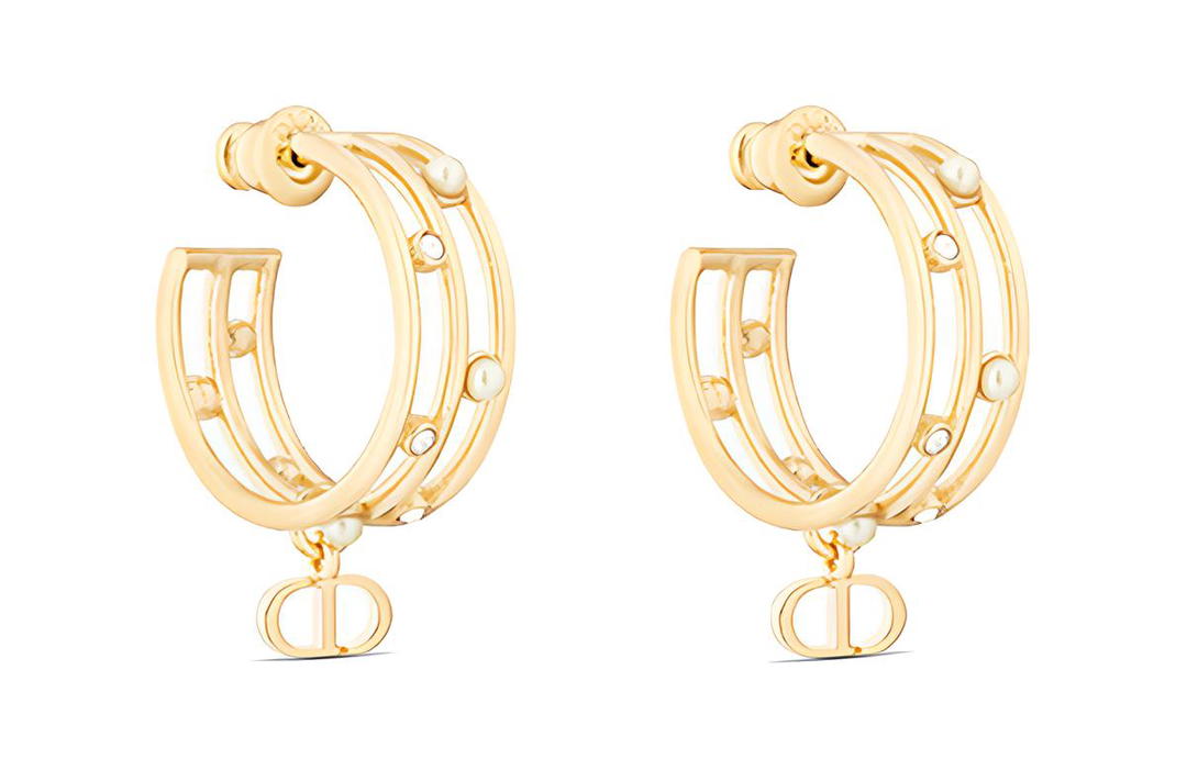 Dior Dior Metal Earrings Women's Gold