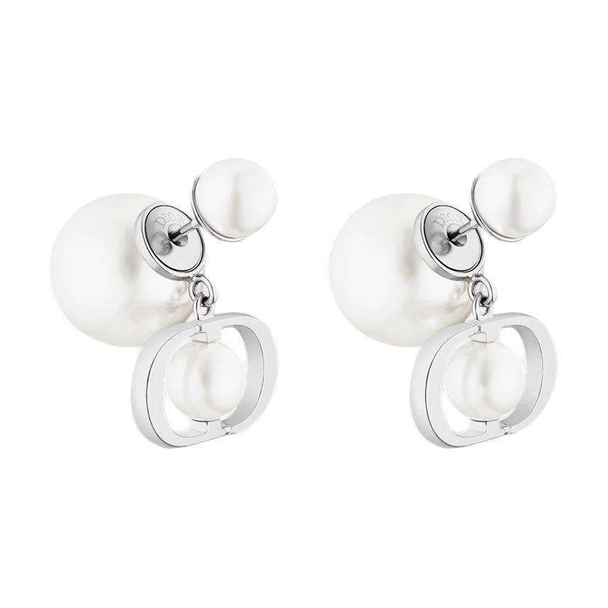 Dior Dior Pearl Earrings Women's Silver