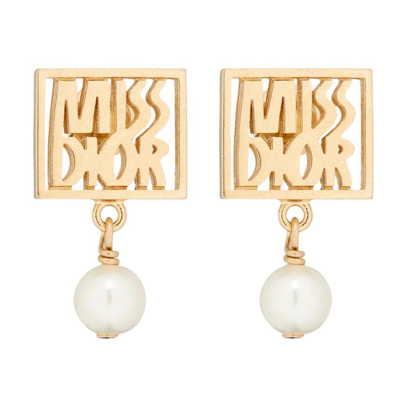 Dior Dior Metal Earrings Women's Gold