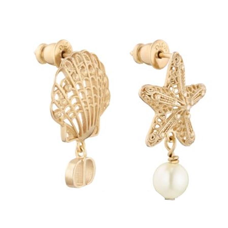 Dior Dior Metal Earrings Women's Gold
