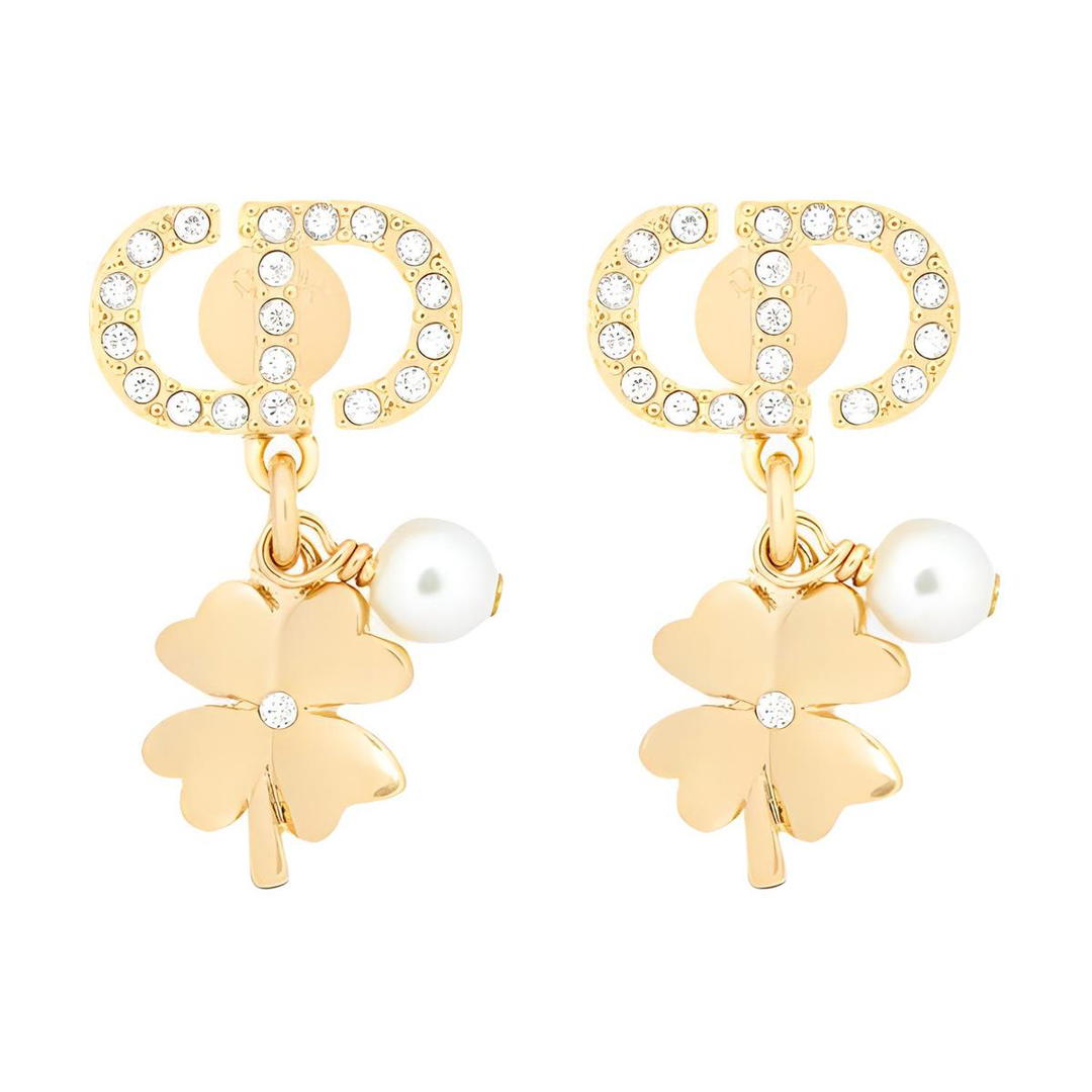Dior Dior Metal Earrings Women's Gold