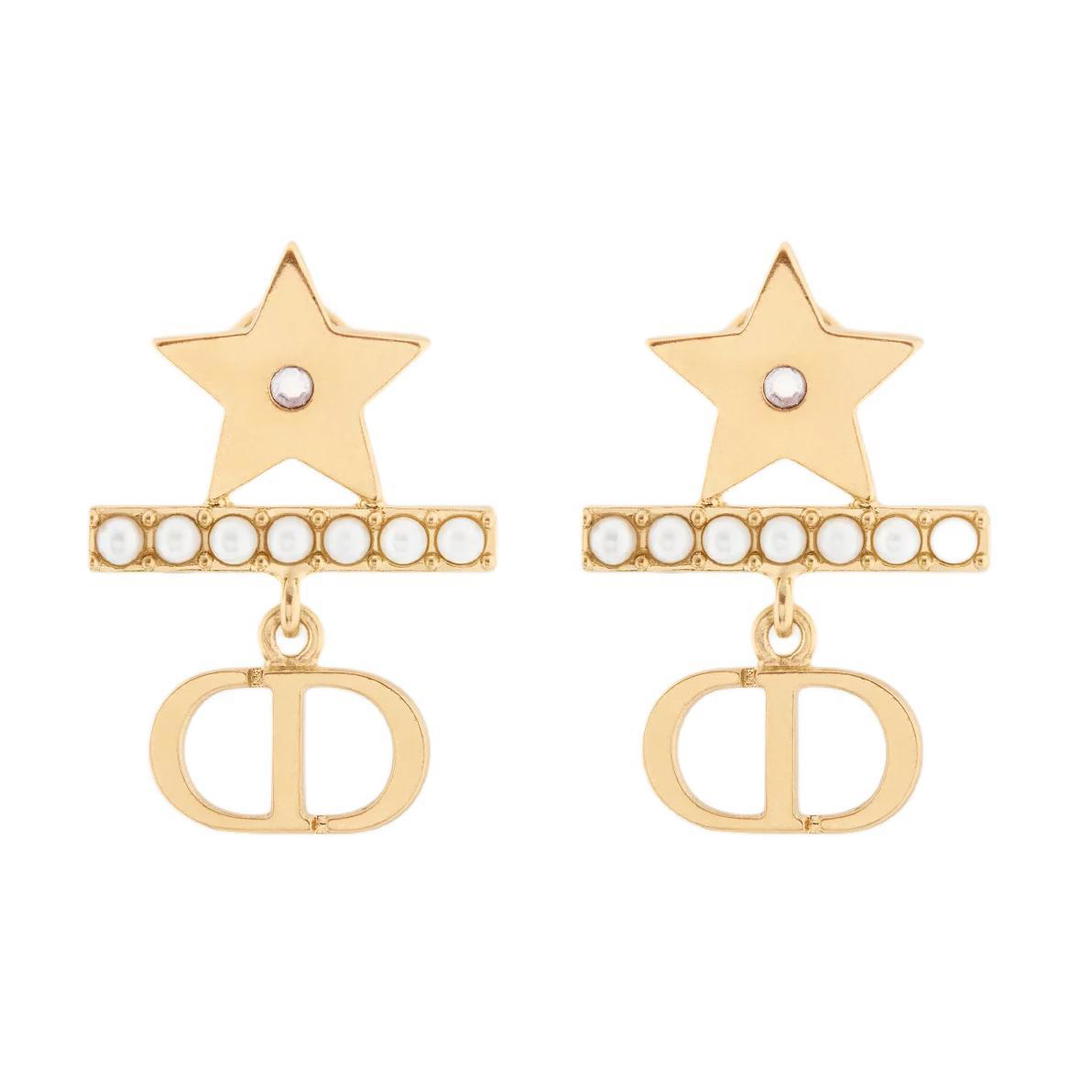Dior Dior Metal Earrings Women's Gold
