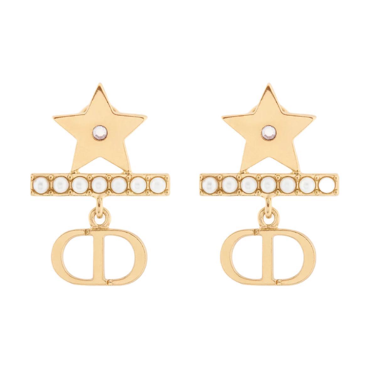 Dior Dior Metal Earrings Women's Gold
