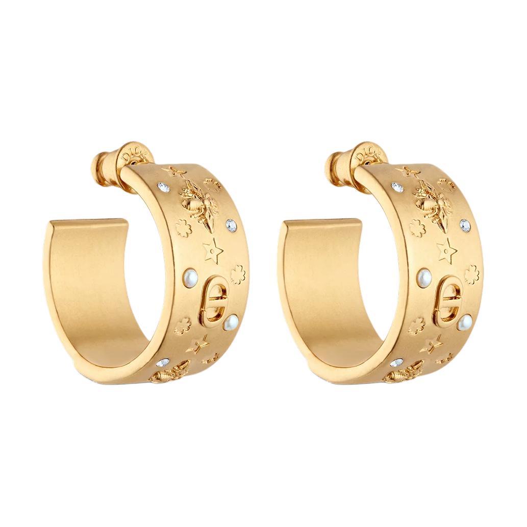 Dior Dior Metal Earrings Women's Gold
