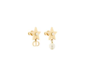 Buy Dior Lucky Dior Earrings In Gold-Finish Metal And White Resin Pearls Gold at Sasom – Authentic and Ready to Ship