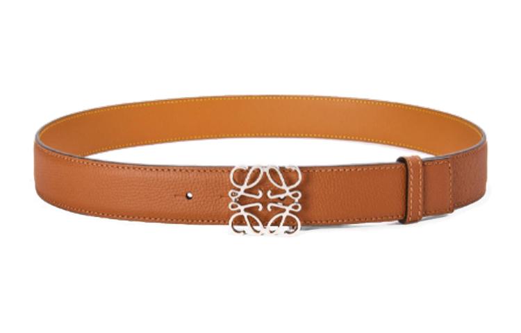 Loewe Loewe Anagram Leather Belts Unisex Tan