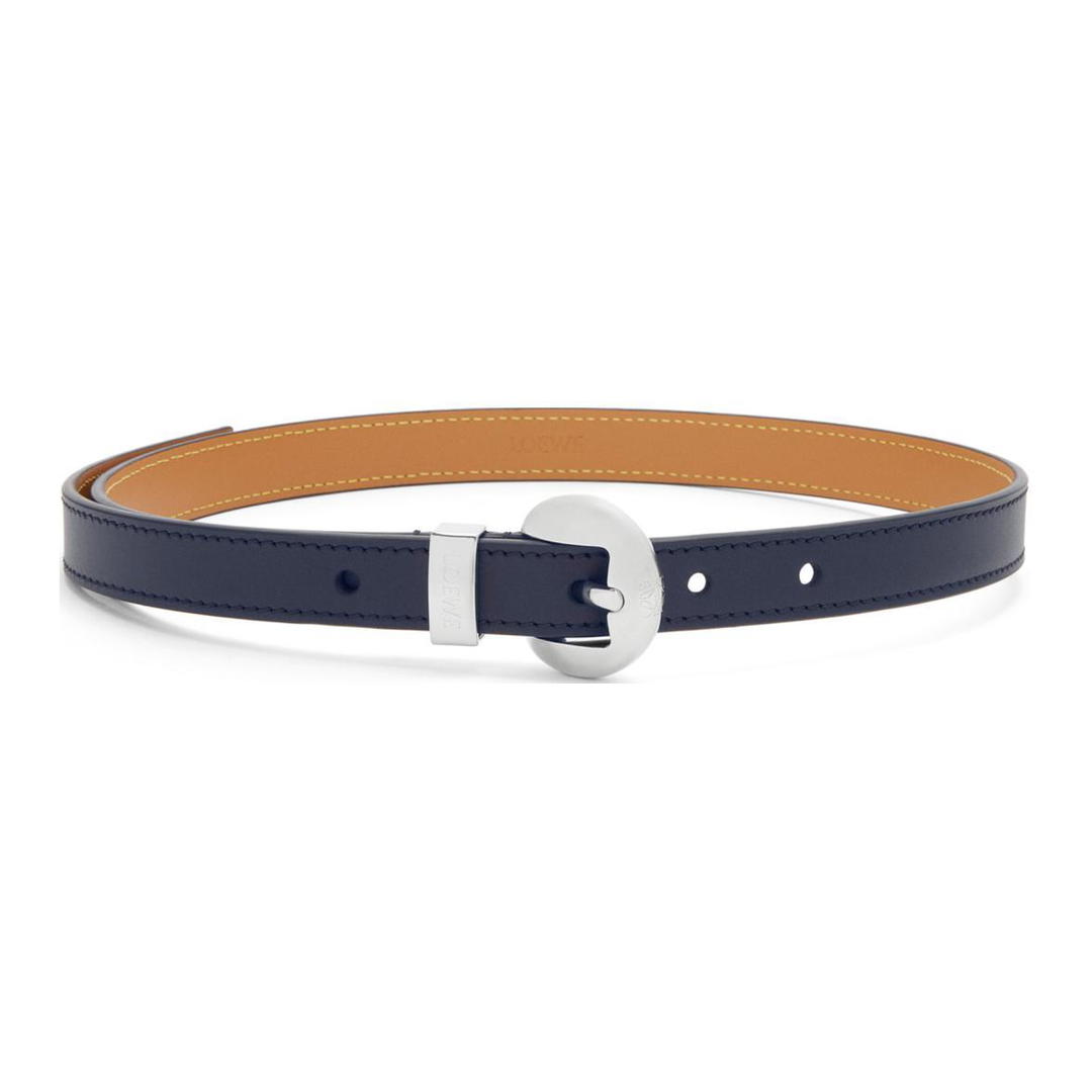 Loewe Loewe Calfskin Leather Belts Unisex Blue/Brown Width: 2CM