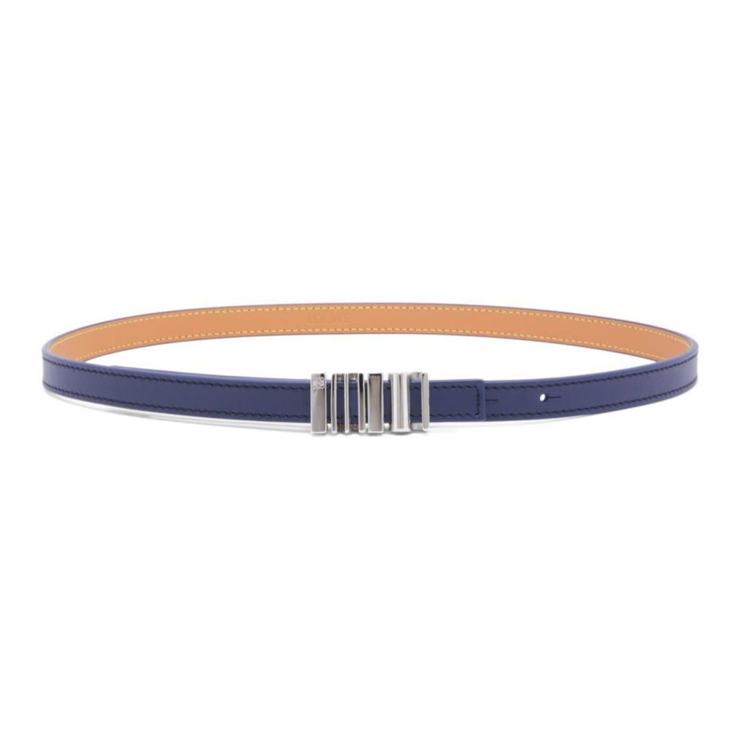 Loewe Loewe Polished Letter Logo Pattern Smooth Buckle Calfskin Leather Belts Women's Blue Width: 1.5cm