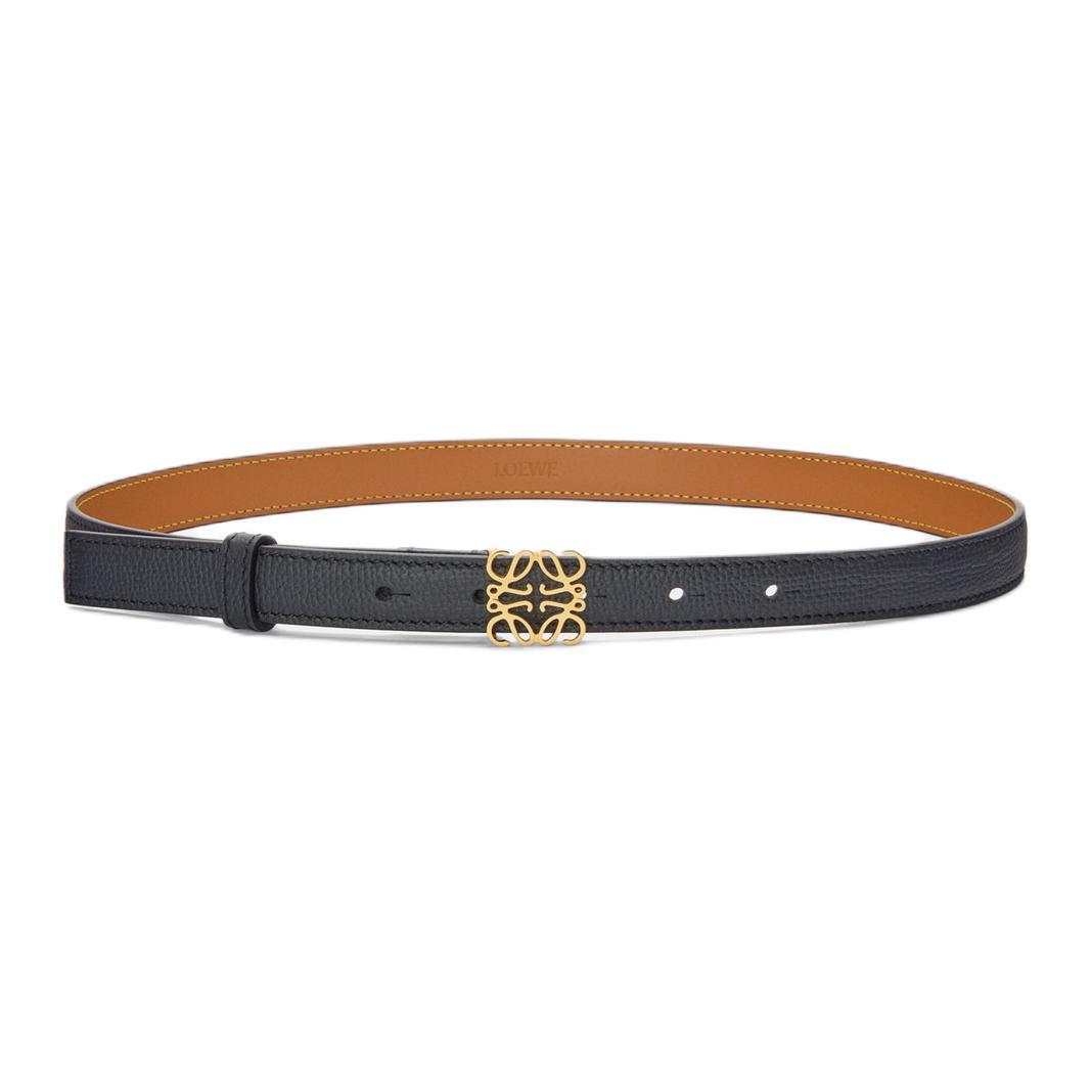 Loewe Loewe Calfskin Leather Belts Women's Black Width: 2CM