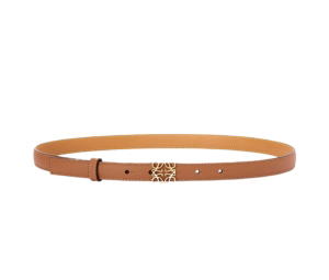 Buy Loewe Anagram Belt In Pebble Grain Calfskin With Tan Gold at Sasom – Authentic and Ready to Ship