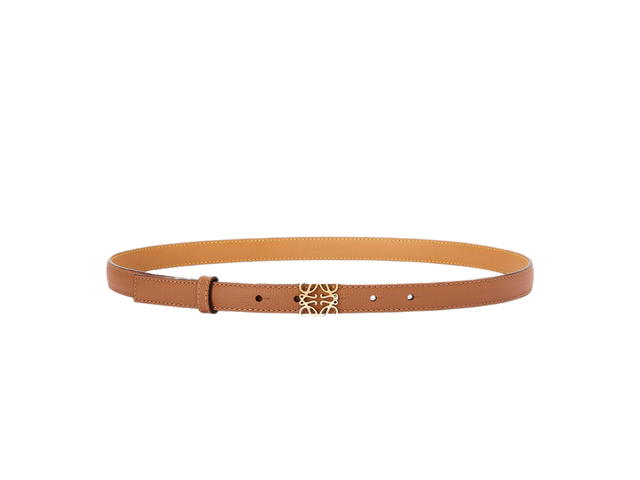 Loewe Loewe Anagram Belt In Pebble Grain Calfskin With Tan Gold - view 1