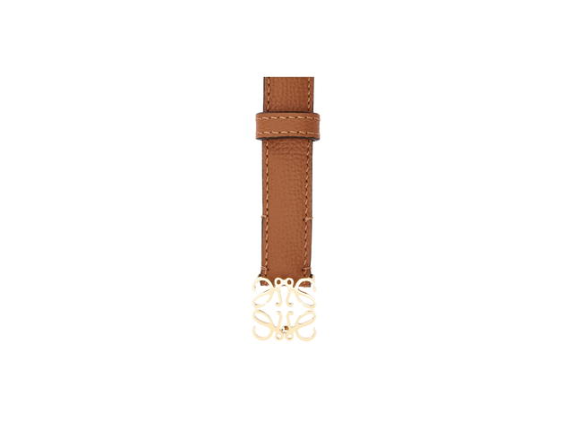 Loewe Loewe Anagram Belt In Pebble Grain Calfskin With Tan Gold - view 2